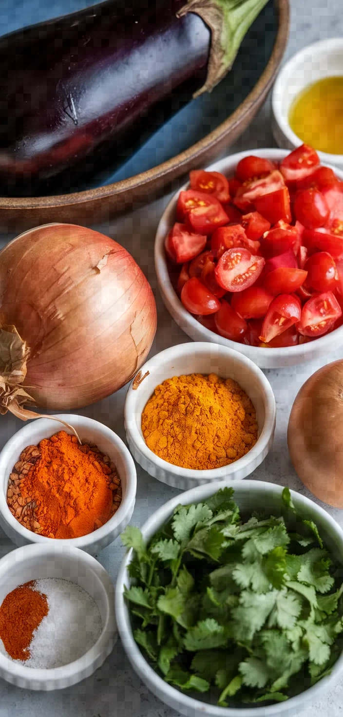 Ingredients photo for Baingan Bharta Instant Pot Recipe