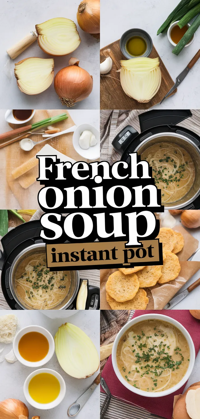 A photo of French Onion Soup Instant Pot Recipe