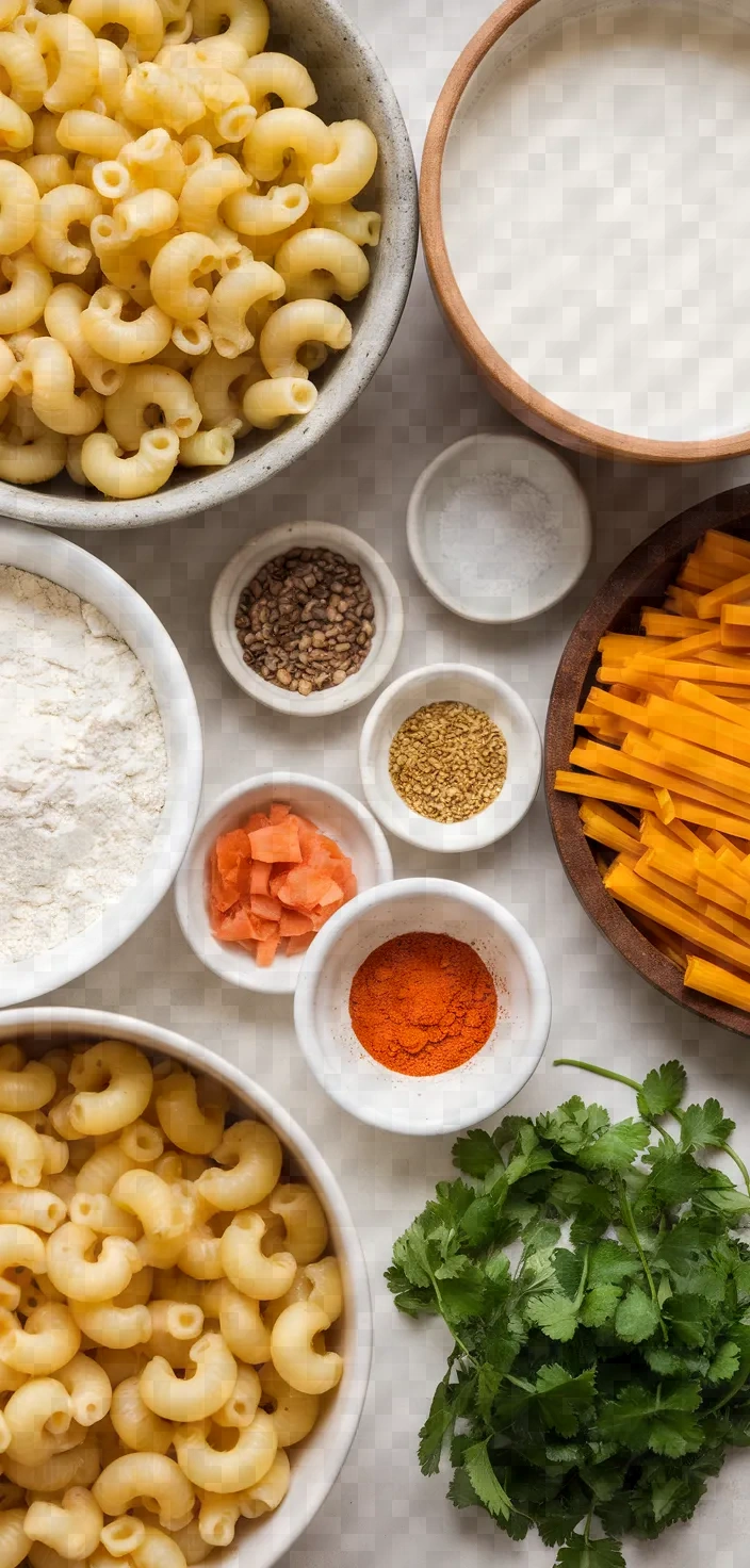 Ingredients photo for Masala Mac And Cheese Recipe