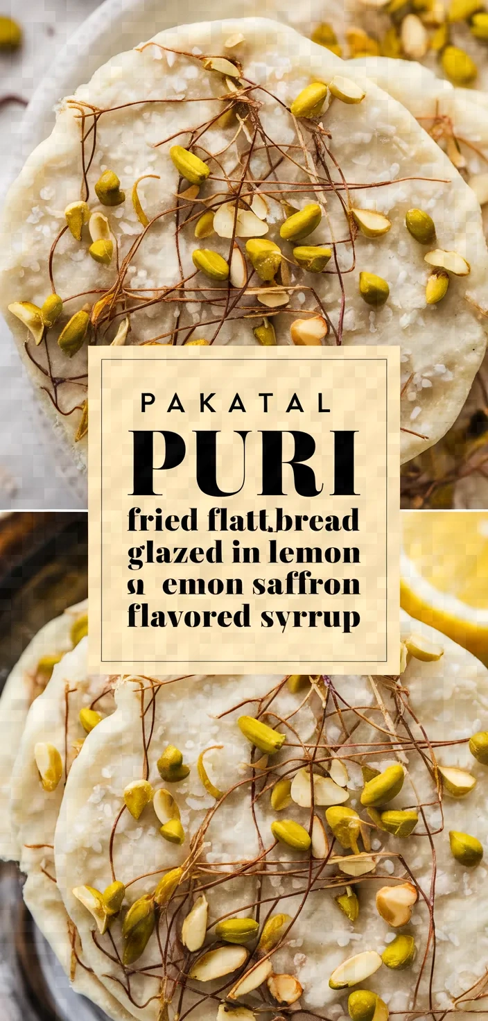 Photo of Pakatali Puri Fried Flatbread Glazed In Lemon Saffron Flavored Syrup Recipe