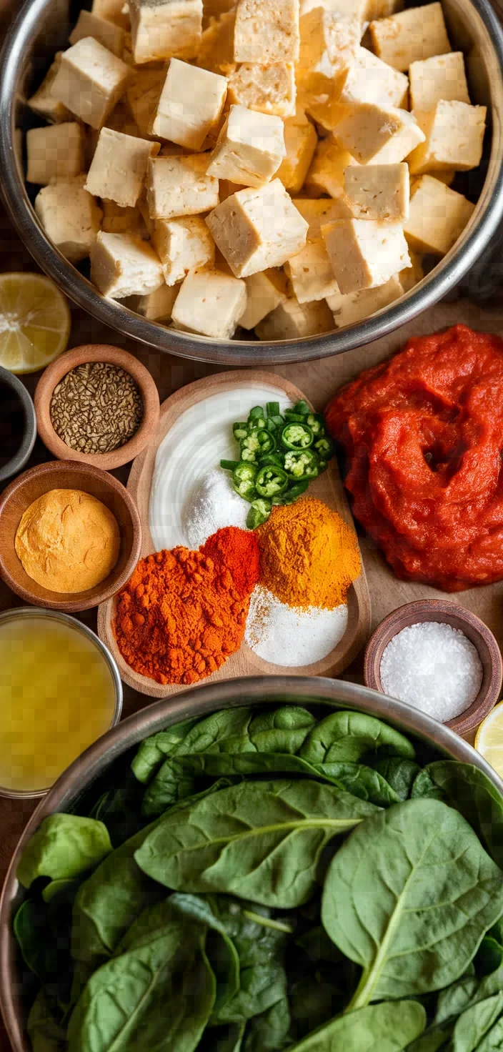 Ingredients photo for Palak Paneer Recipe