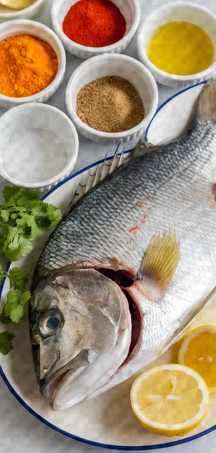 Ingredients photo for Pan Fried Pompanopomfret Recipe