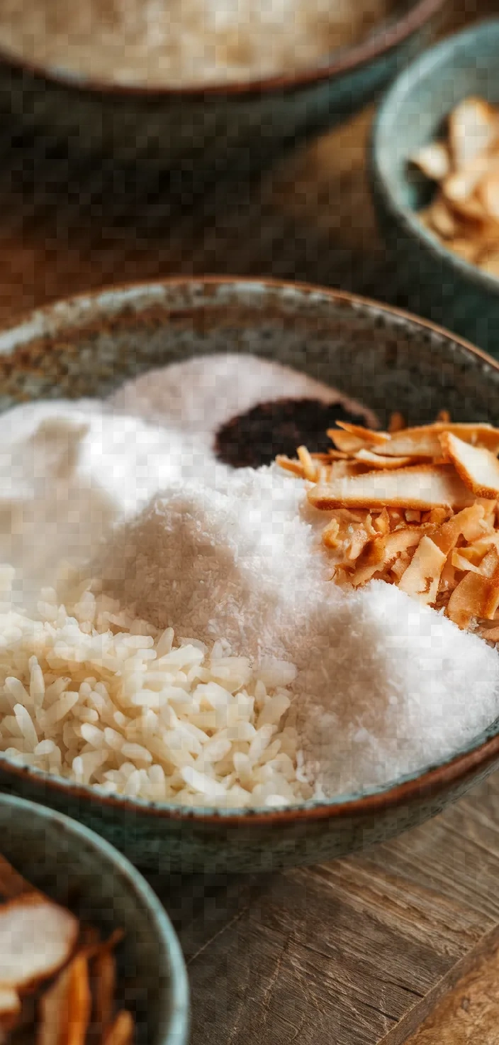 Ingredients photo for Sweet Coconut Rice Instant Pot Recipe