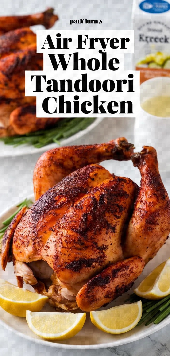 Air Fryer Whole Tandoori Chicken Recipe