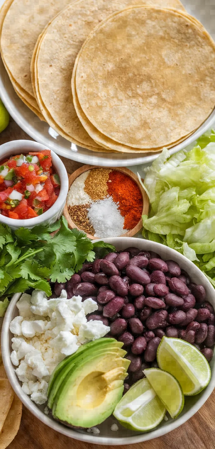 Ingredients photo for Black Bean Chalupas Recipe