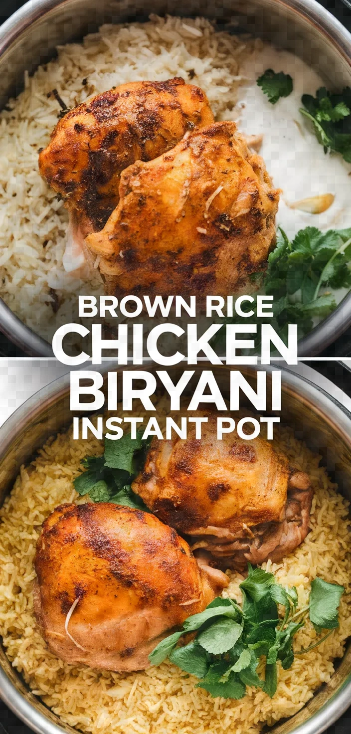 Brown Rice Chicken Biryani Instant Pot Recipe