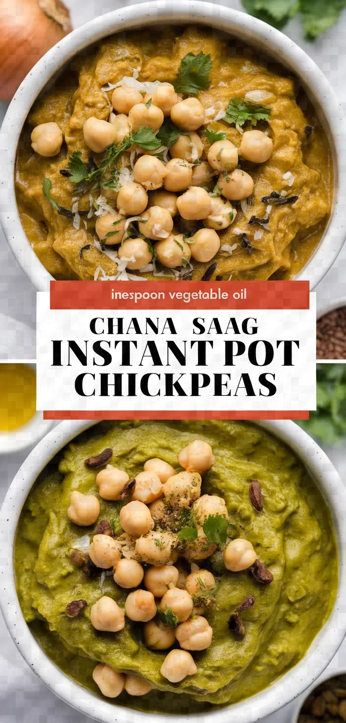 Chana Saag Instant Pot Chickpeas Recipe