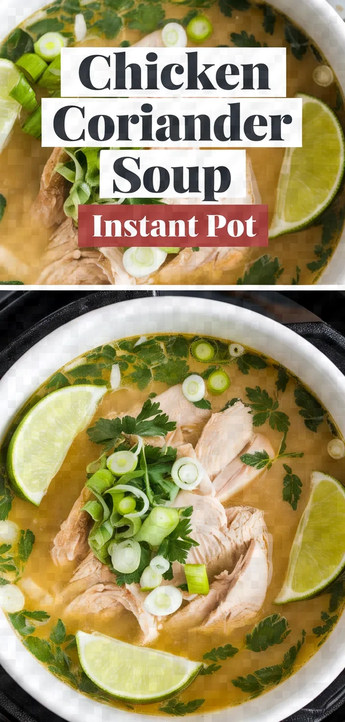 Chicken Coriander Soup Instant Pot Recipe