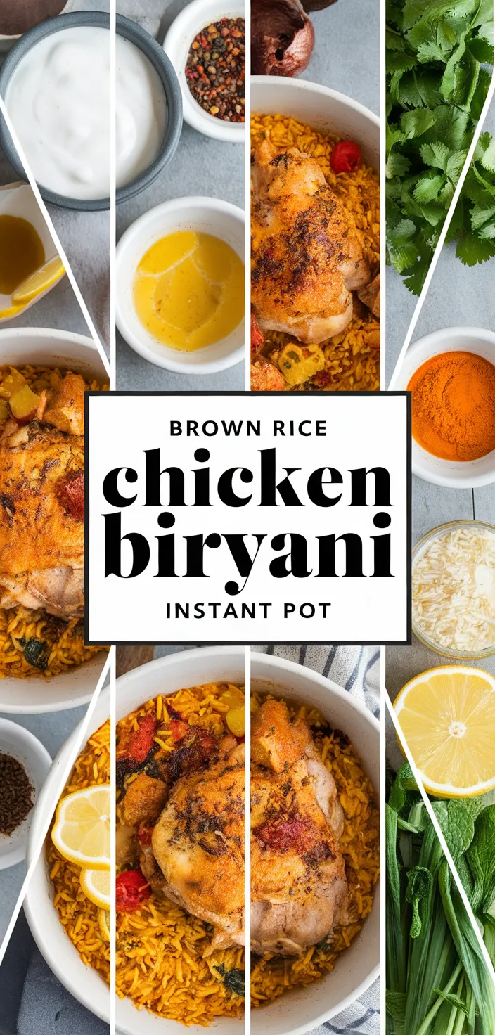 A photo of Brown Rice Chicken Biryani Instant Pot Recipe