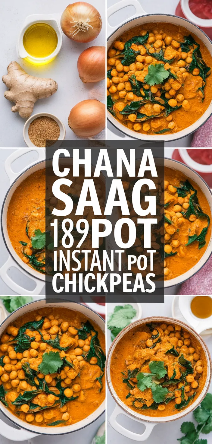 A photo of Chana Saag Instant Pot Chickpeas Recipe