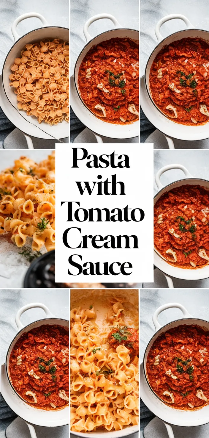 A photo of Easy Pasta With Tomato Cream Sauce Recipe