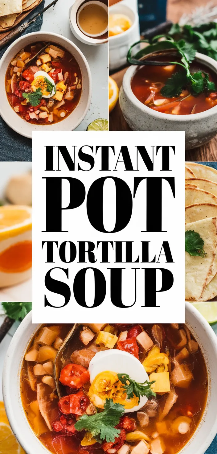 A photo of Instant Pot Chicken Tortilla Soup Recipe