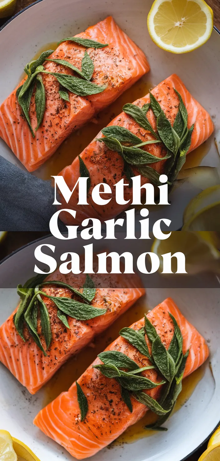 A photo of Methi Garlic Salmon Recipe