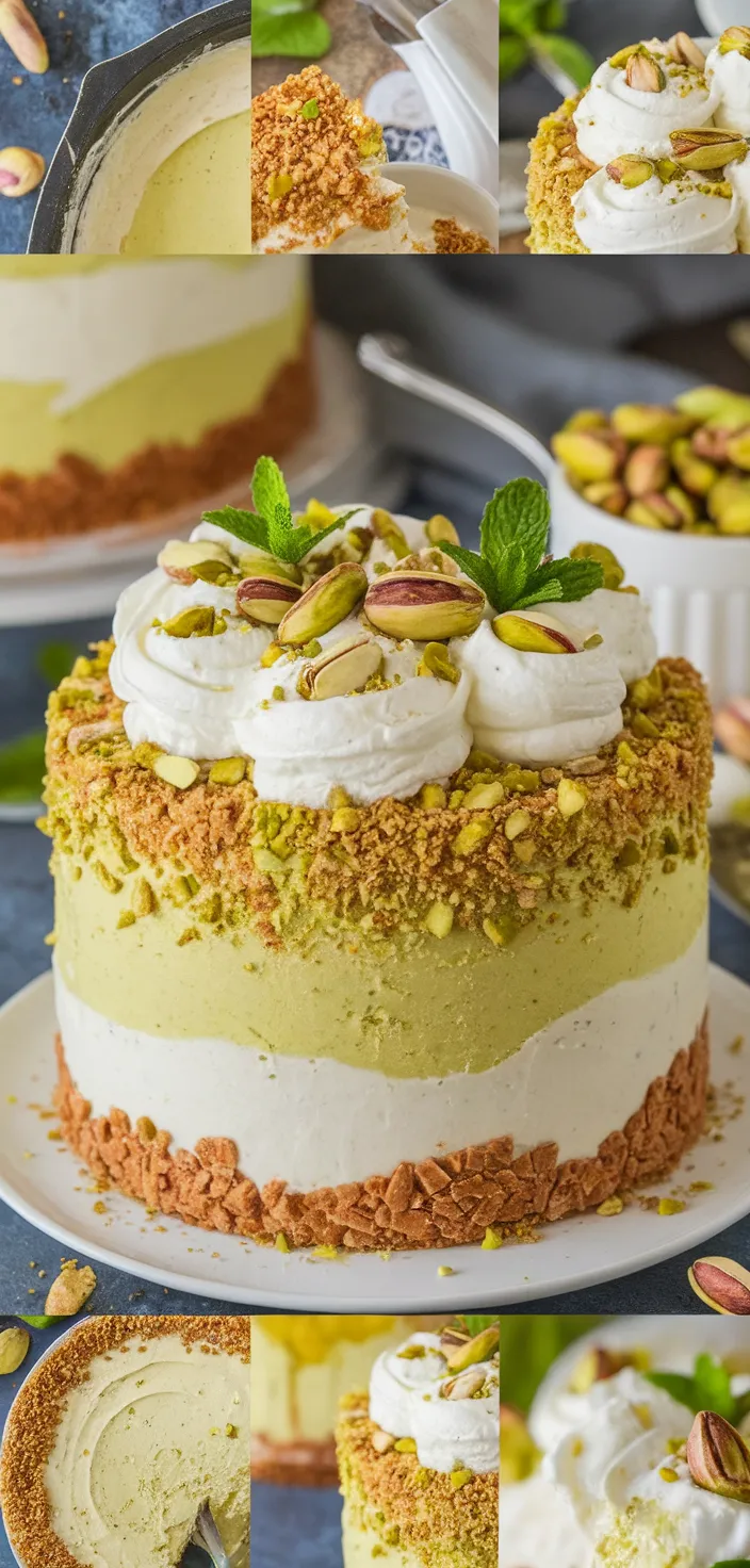 A photo of Pistachio Ice Cream Cake Recipe