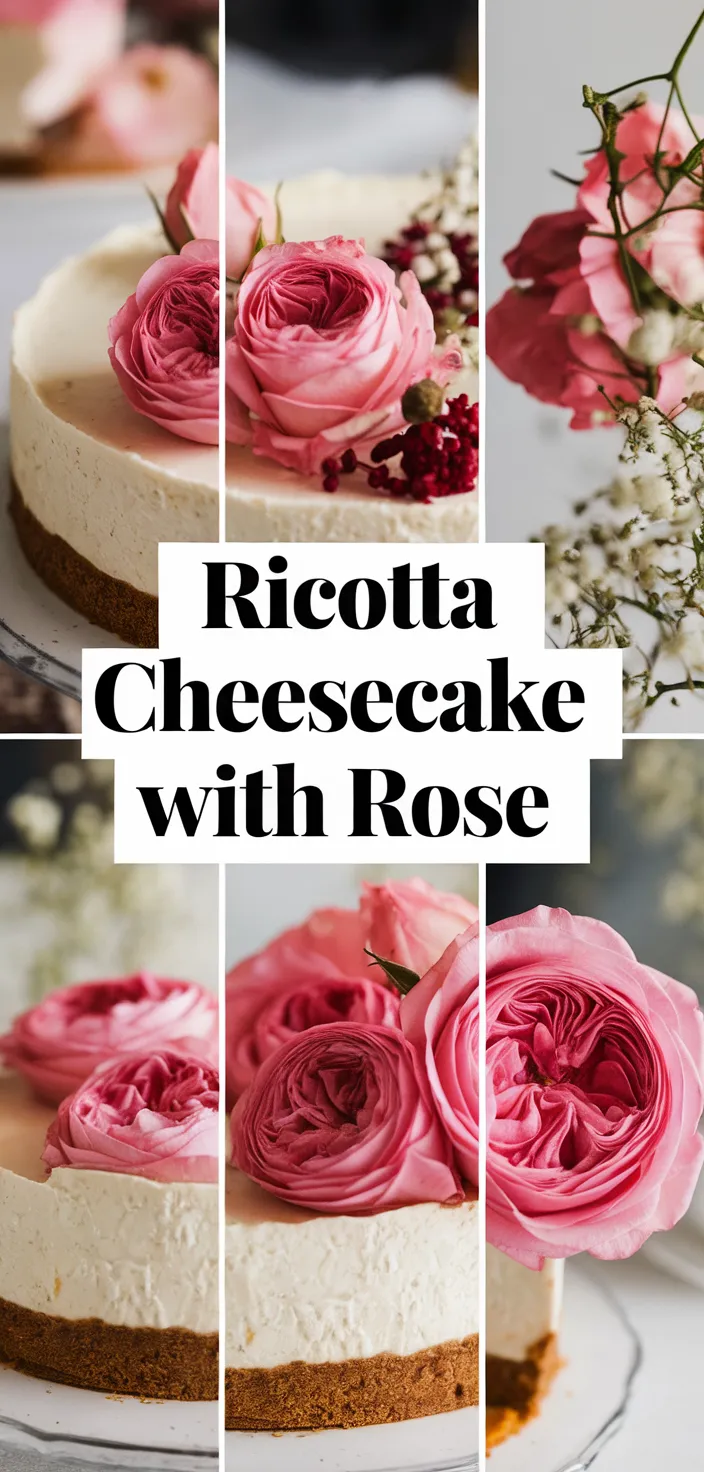 A photo of Ricotta Cheesecake With Rose Recipe