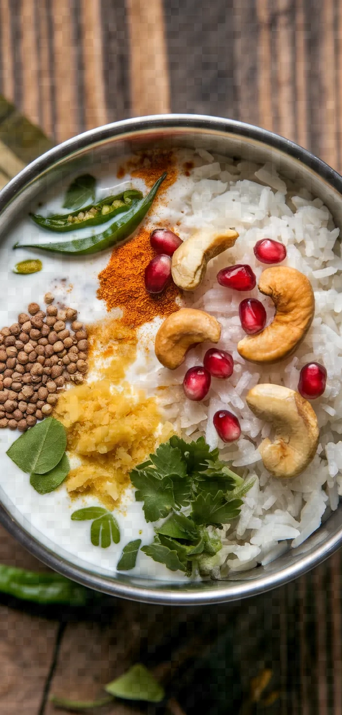 Ingredients photo for Curd Rice South Indian Yogurt Rice Recipe