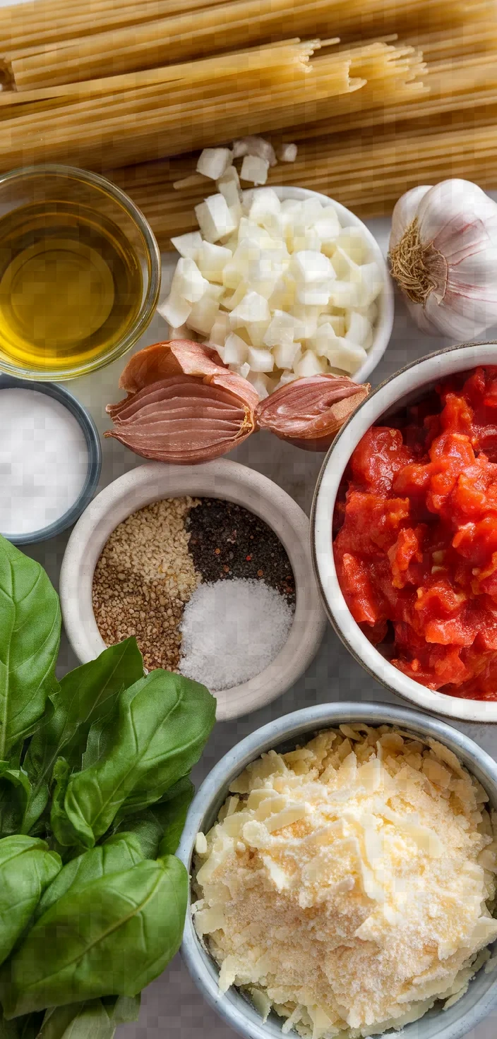 Ingredients photo for Easy Pasta With Tomato Cream Sauce Recipe