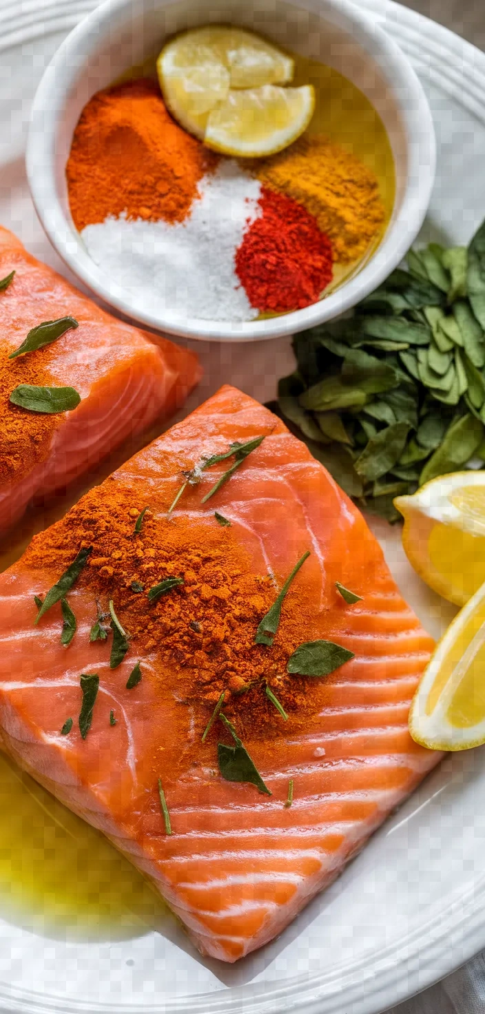 Ingredients photo for Methi Garlic Salmon Recipe