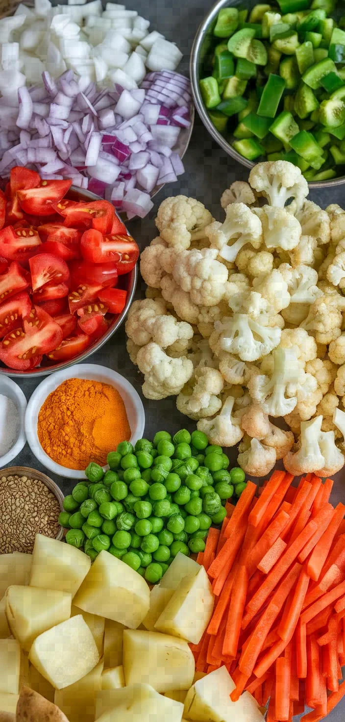 Ingredients photo for Pav Bhaji Recipe