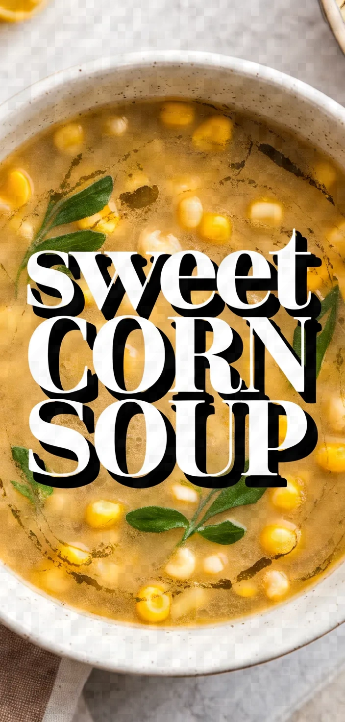 Sweet Corn Soup Recipe