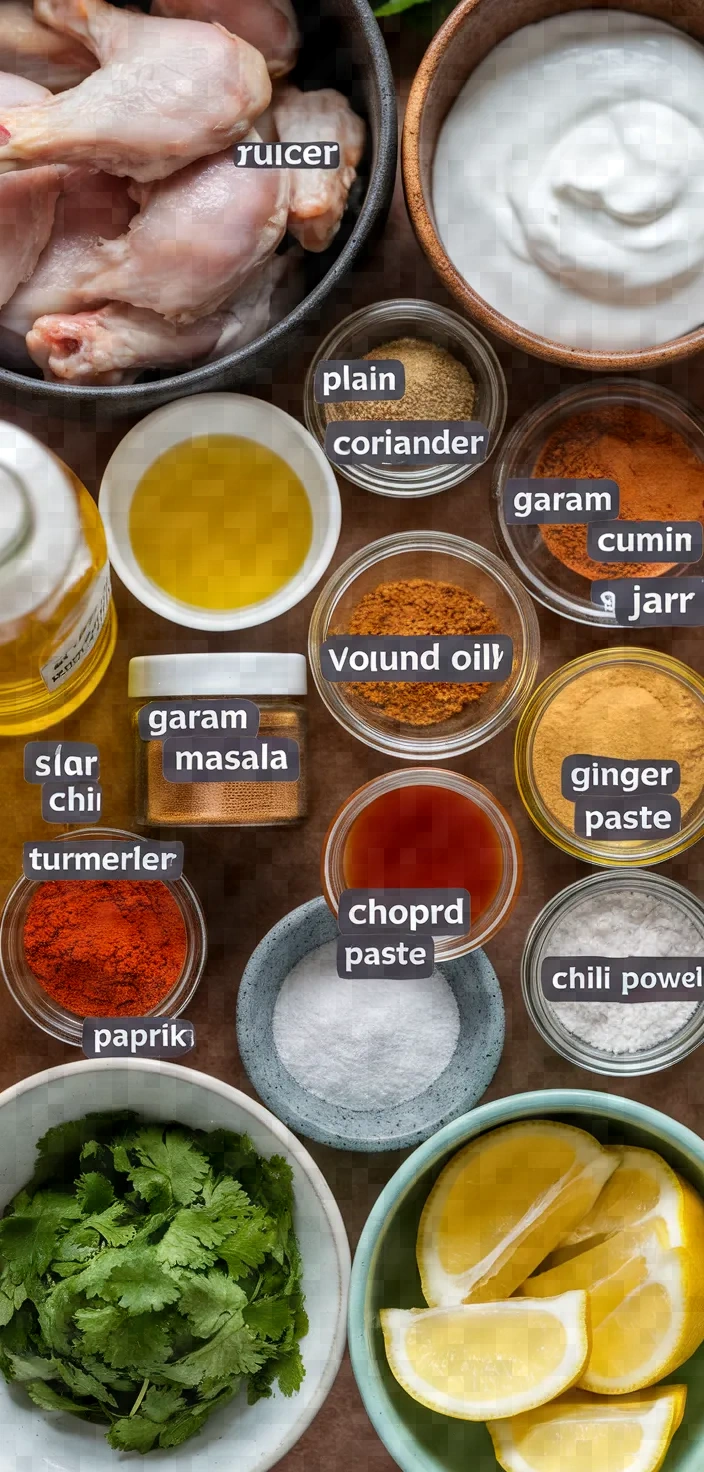 Ingredients photo for Tandoori Chicken Wings Recipe