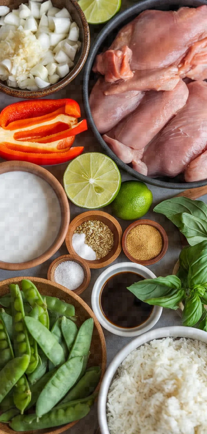 Ingredients photo for Thai Red Curry Chicken Instant Pot Recipe