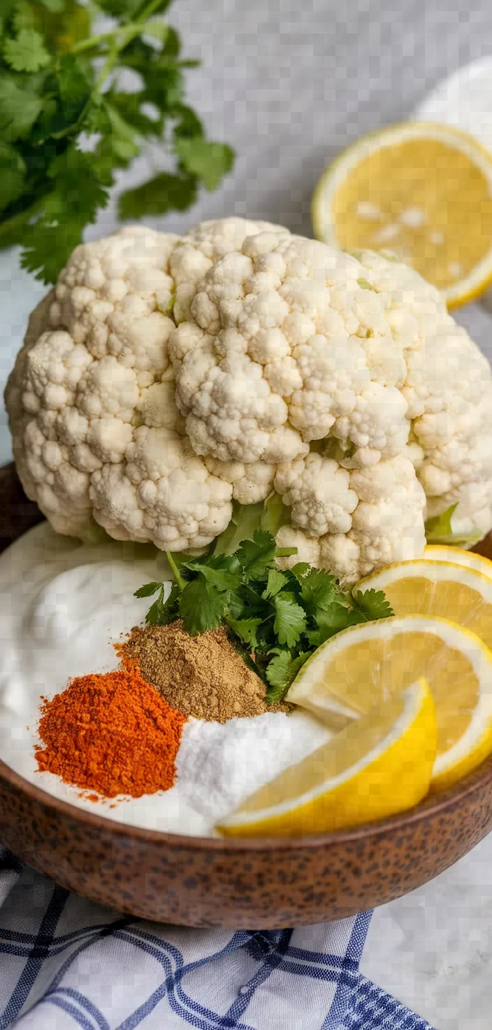 Ingredients photo for Whole Roasted Tandoori Cauliflower Recipe