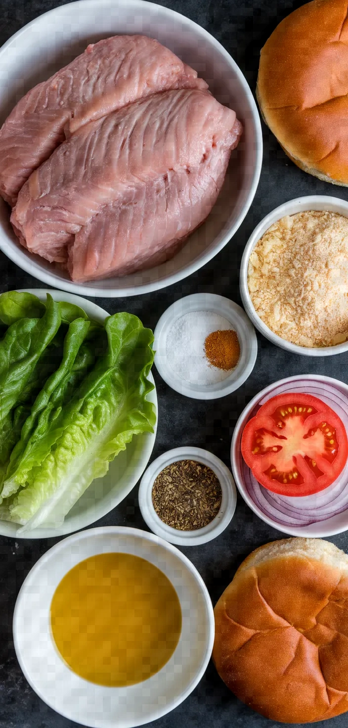 Ingredients photo for Chicken Burgers Recipe