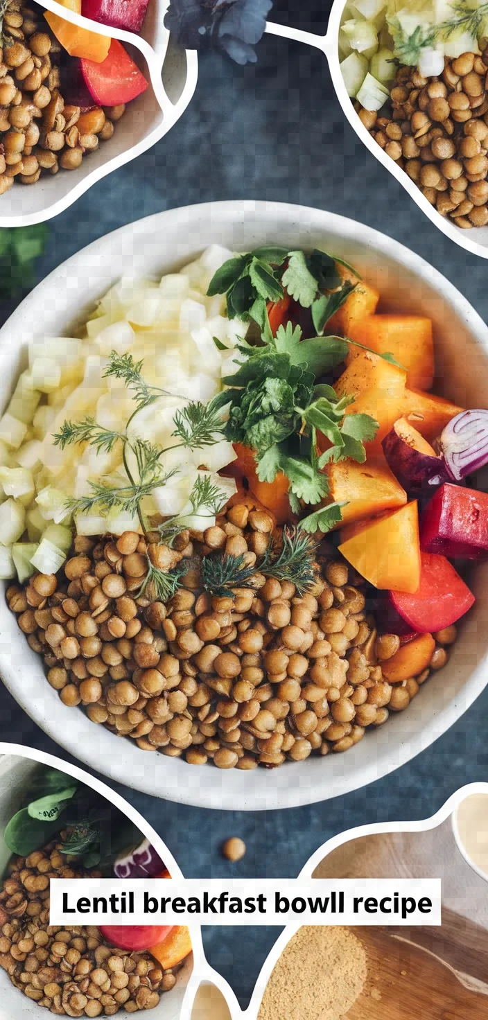 A photo of Sprouted Lentils Breakfast Bowl Instant Pot Recipe