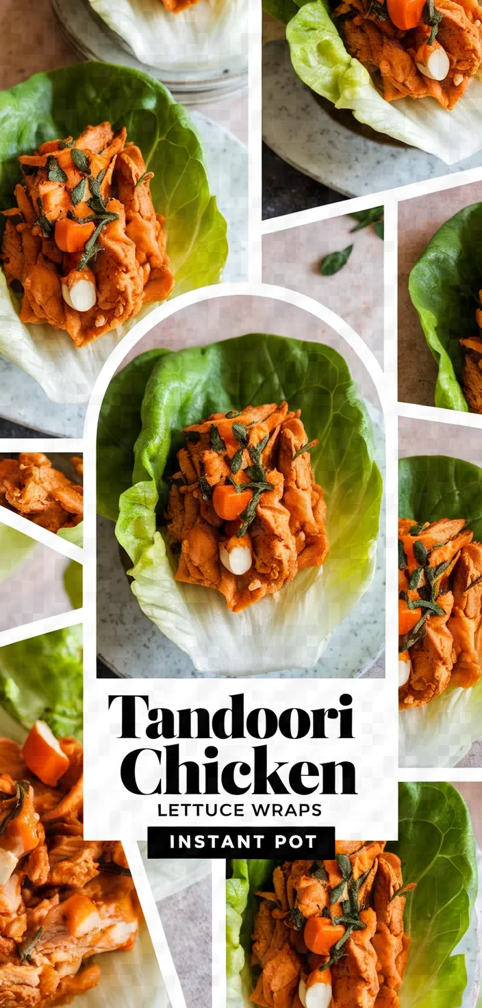 A photo of Tandoori Chicken Lettuce Wraps Instant Pot Recipe