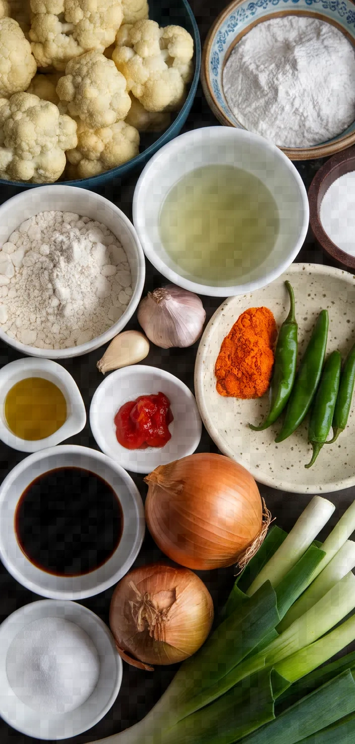 Ingredients photo for Gobi Manchurian Recipe