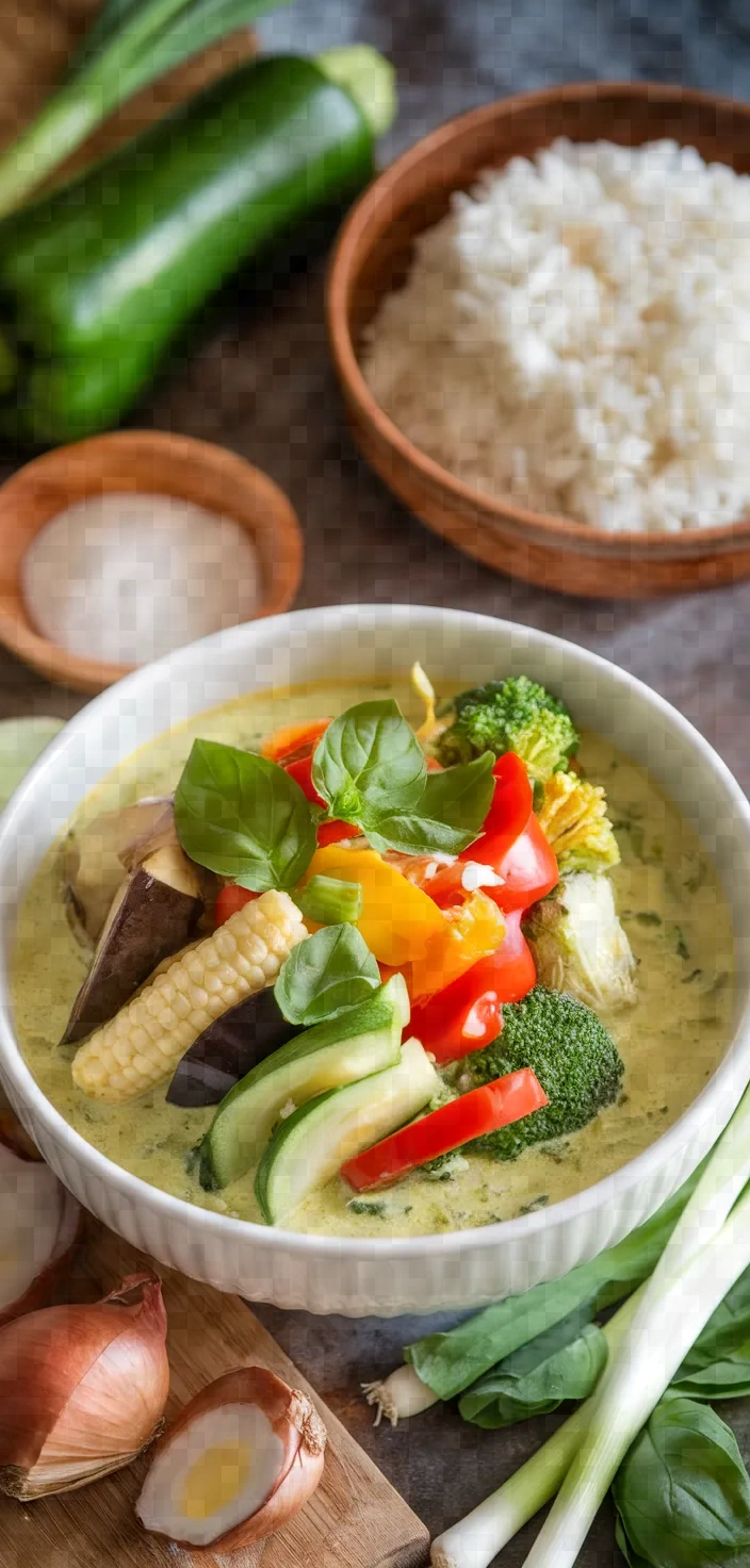 Ingredients photo for Vegetable Thai Green Curry Recipe