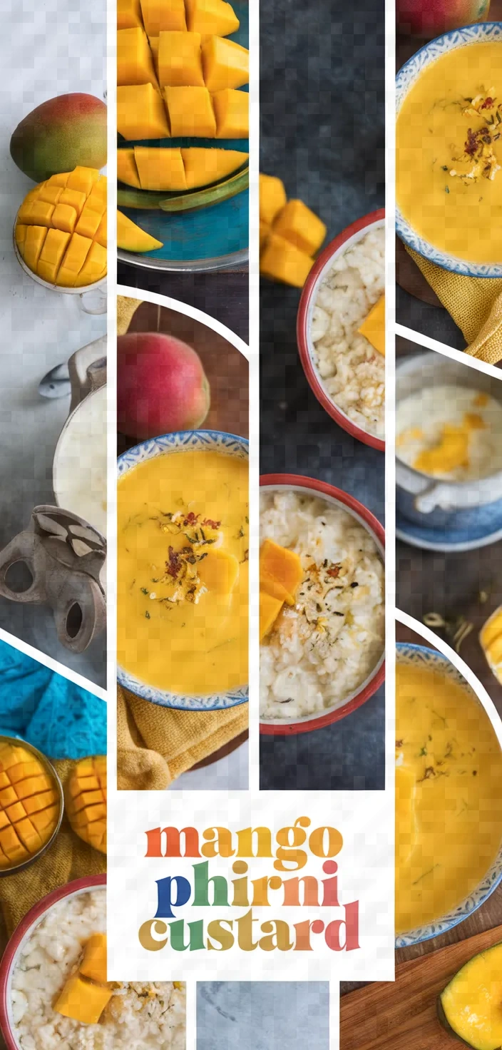 A photo of Mango Phirni Rice Custard Pots Recipe