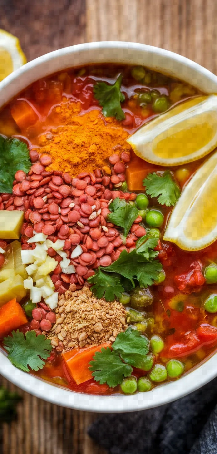 Ingredients photo for One Pot Vegetable Dal Recipe