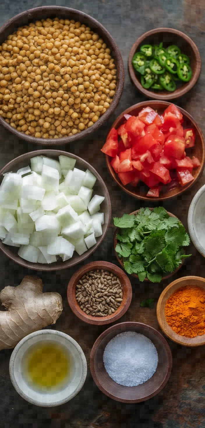 Ingredients photo for Whole Moong Chilla Pancakes Recipe