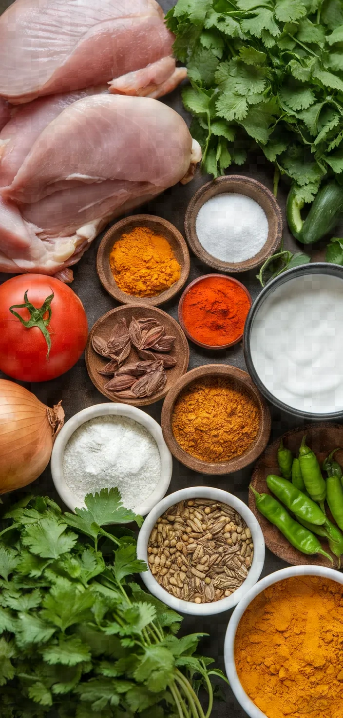Ingredients photo for Andhra Style Methi Chicken Curry Recipe