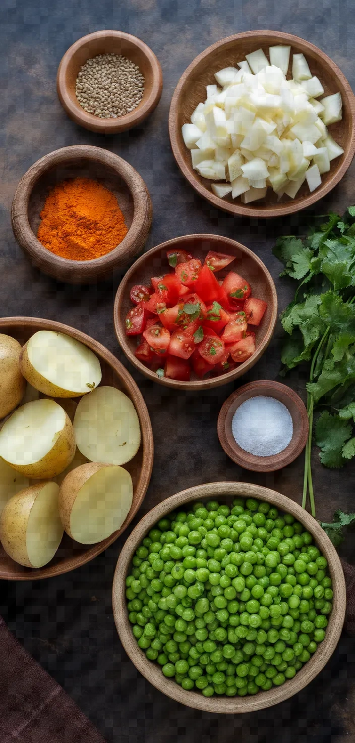 Ingredients photo for As You Like It Aloo Matar Recipe