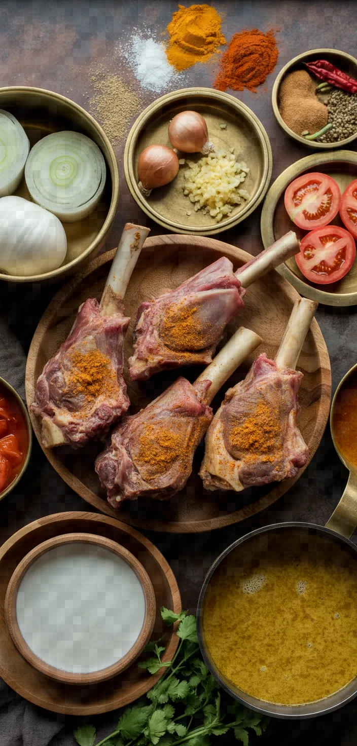 Ingredients photo for Baked Lamb Shank Curry Recipe