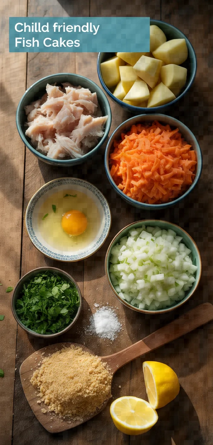 Ingredients photo for Child Friendly Fish Cakes Recipe