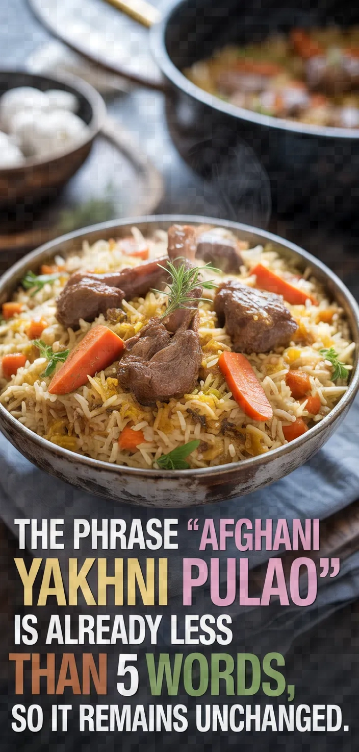 A photo of Afghani Yakhni Pulao Recipe