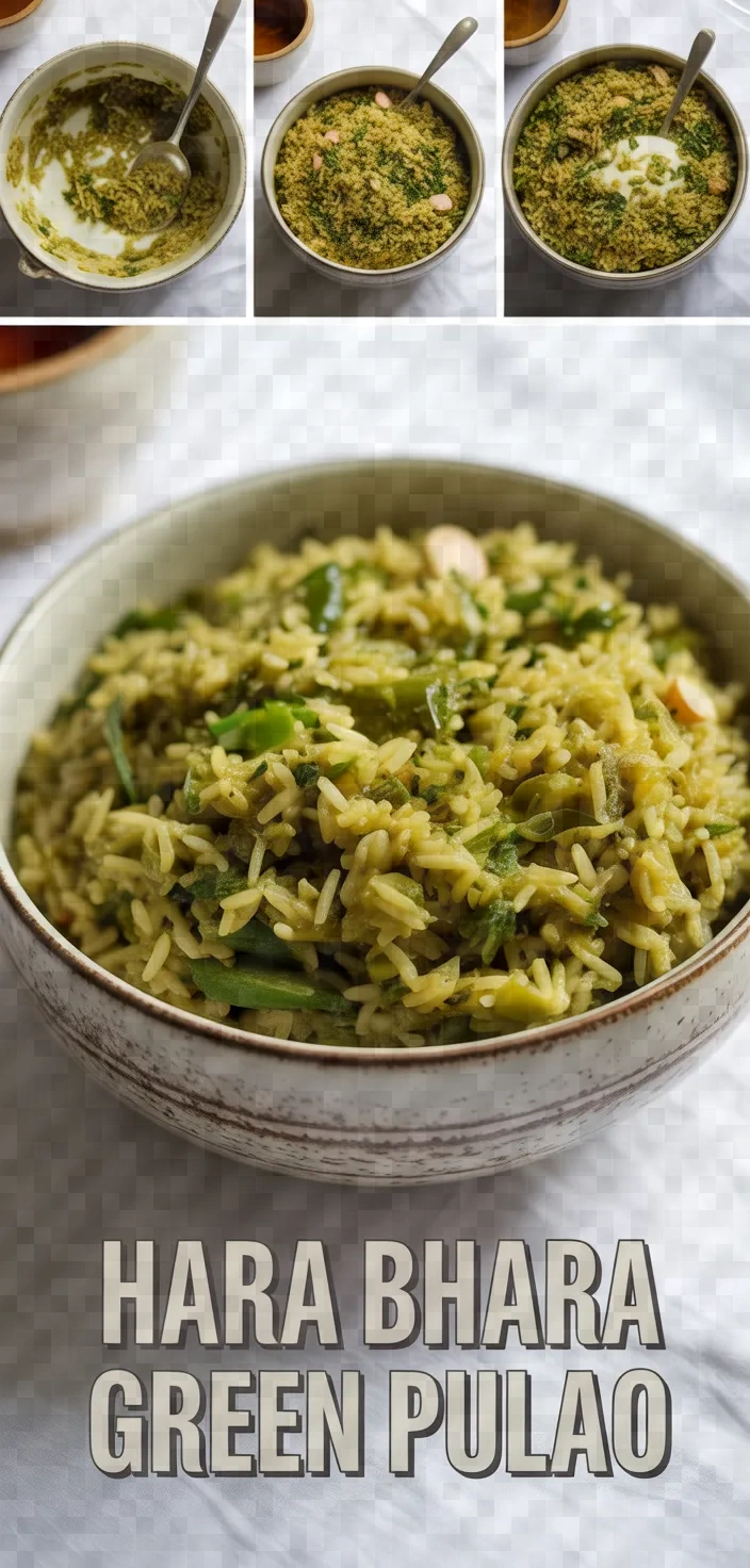 A photo of Hara Bhara Green Pulao Recipe