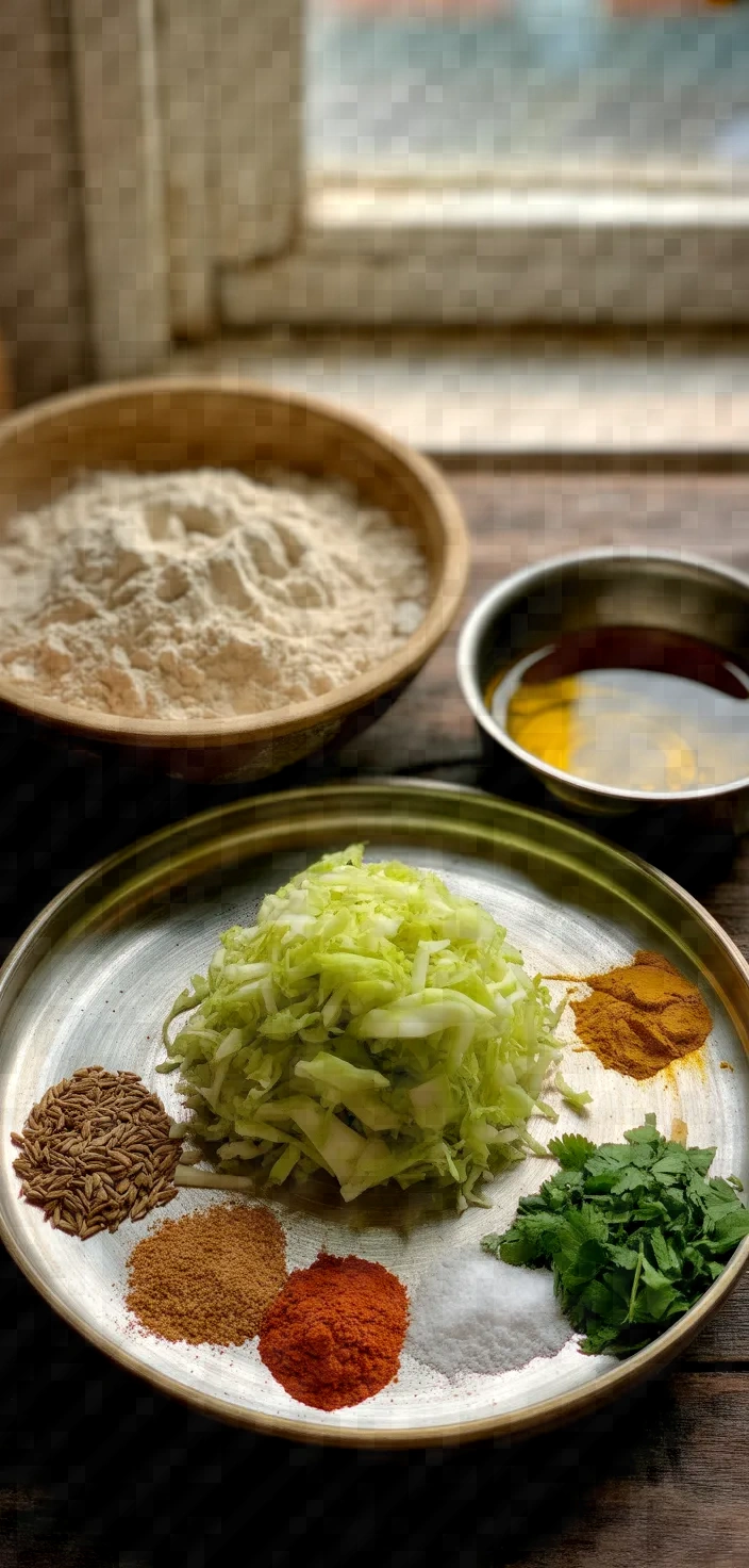 Ingredients photo for Hidden Cabbage Paratha Recipe