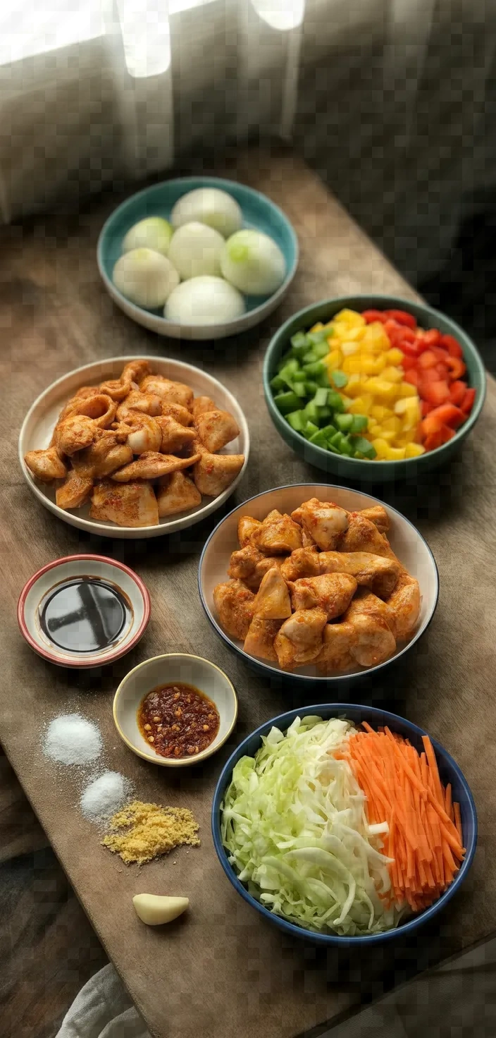 Ingredients photo for Indo Chinese Recipes Chilli Chicken And Hakka Noodles