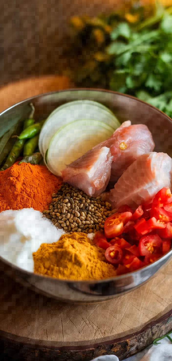 Ingredients photo for Kerala Style Fish Curry Recipe