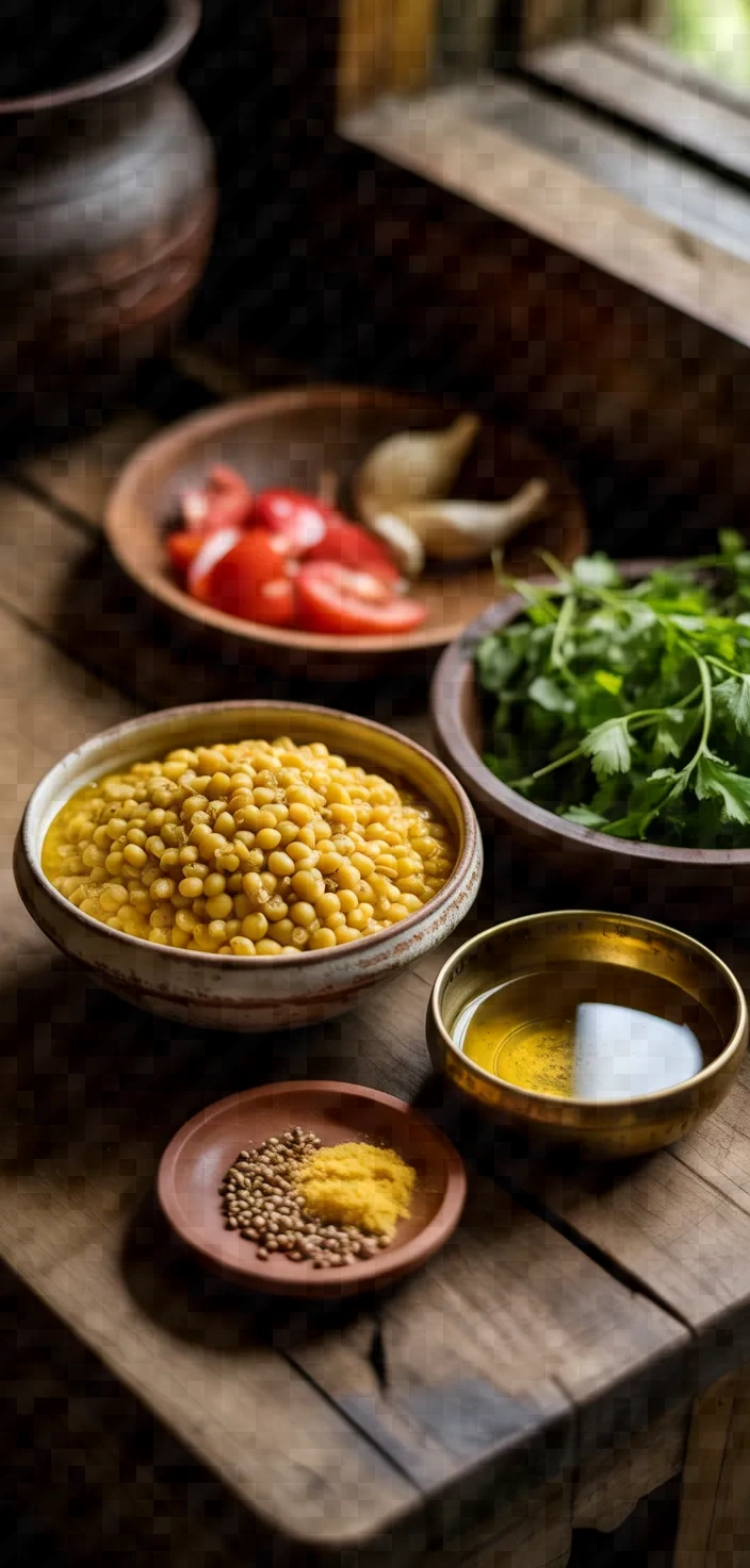 Ingredients photo for Simple Moong Dal Recipe