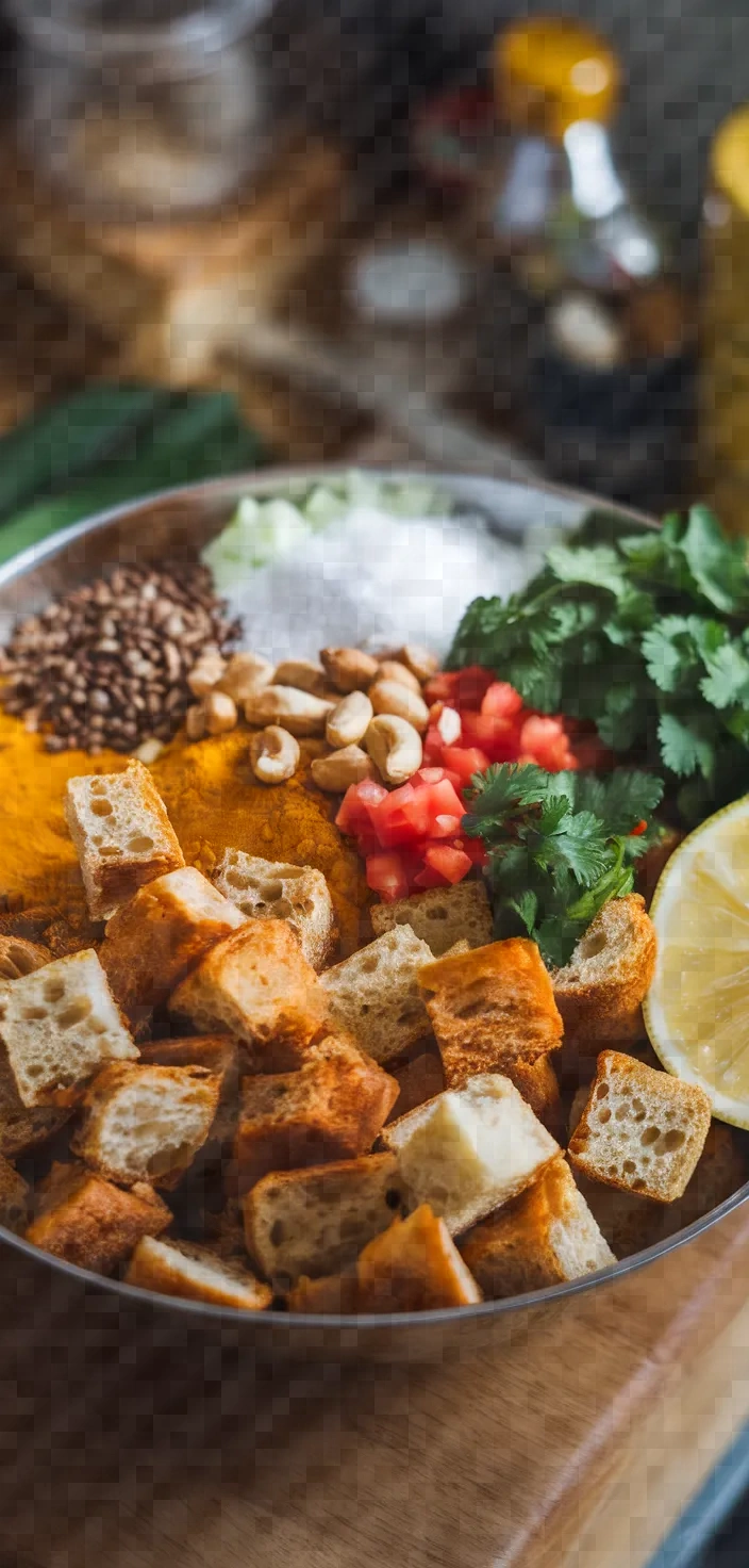 Ingredients photo for Simply Bread Upma Recipe