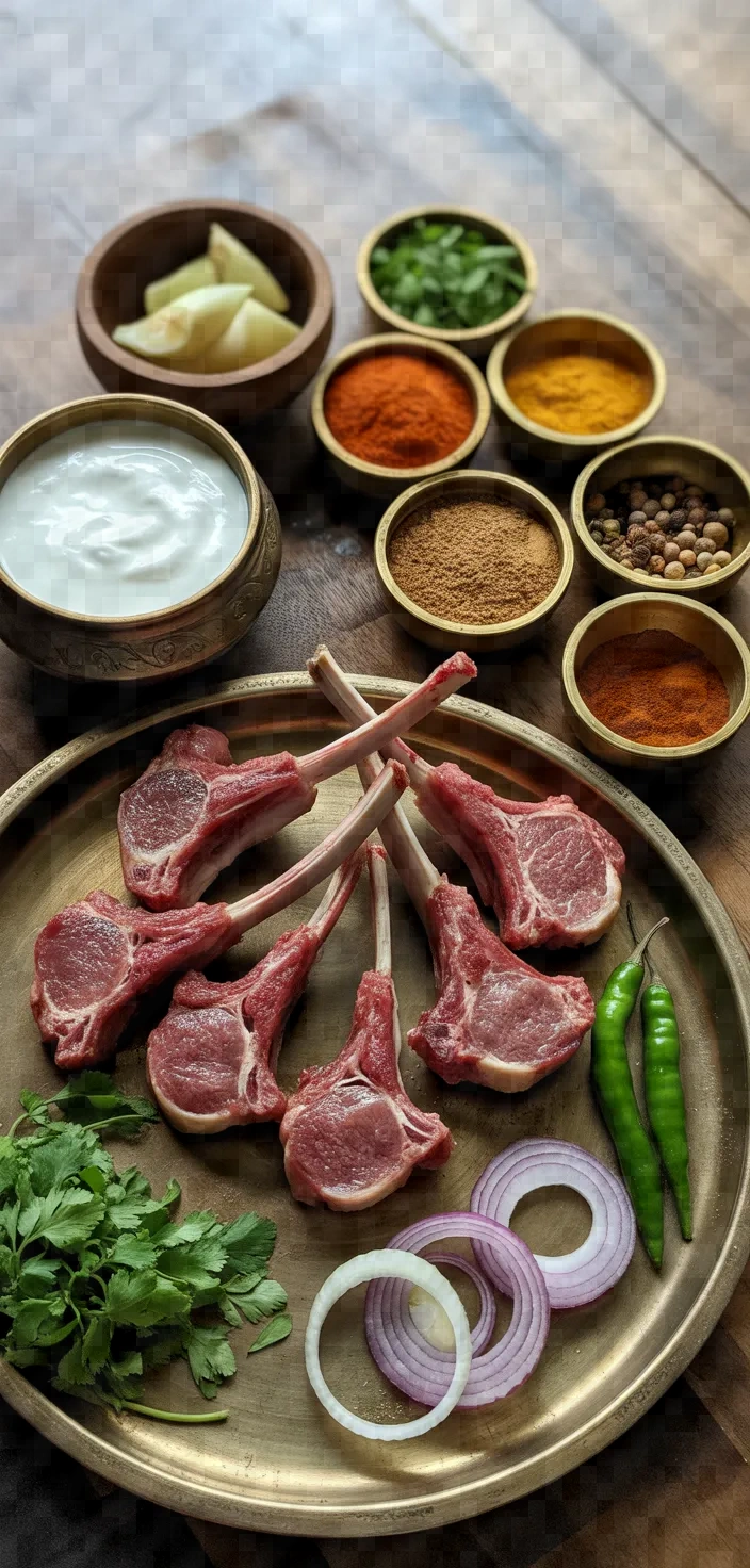 Ingredients photo for Sizzling Masala Lamb Chops Recipe