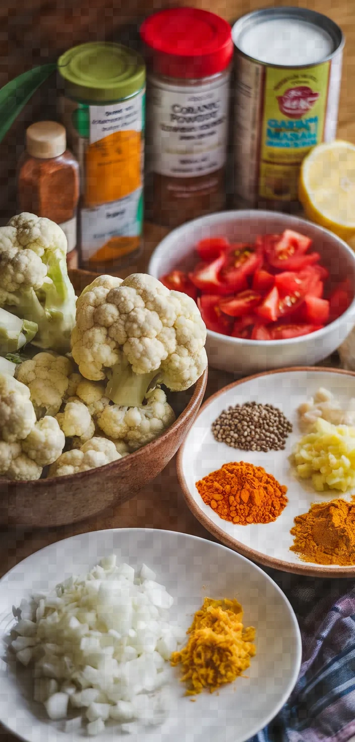 Ingredients photo for Summery Cauliflower Rassa Recipe
