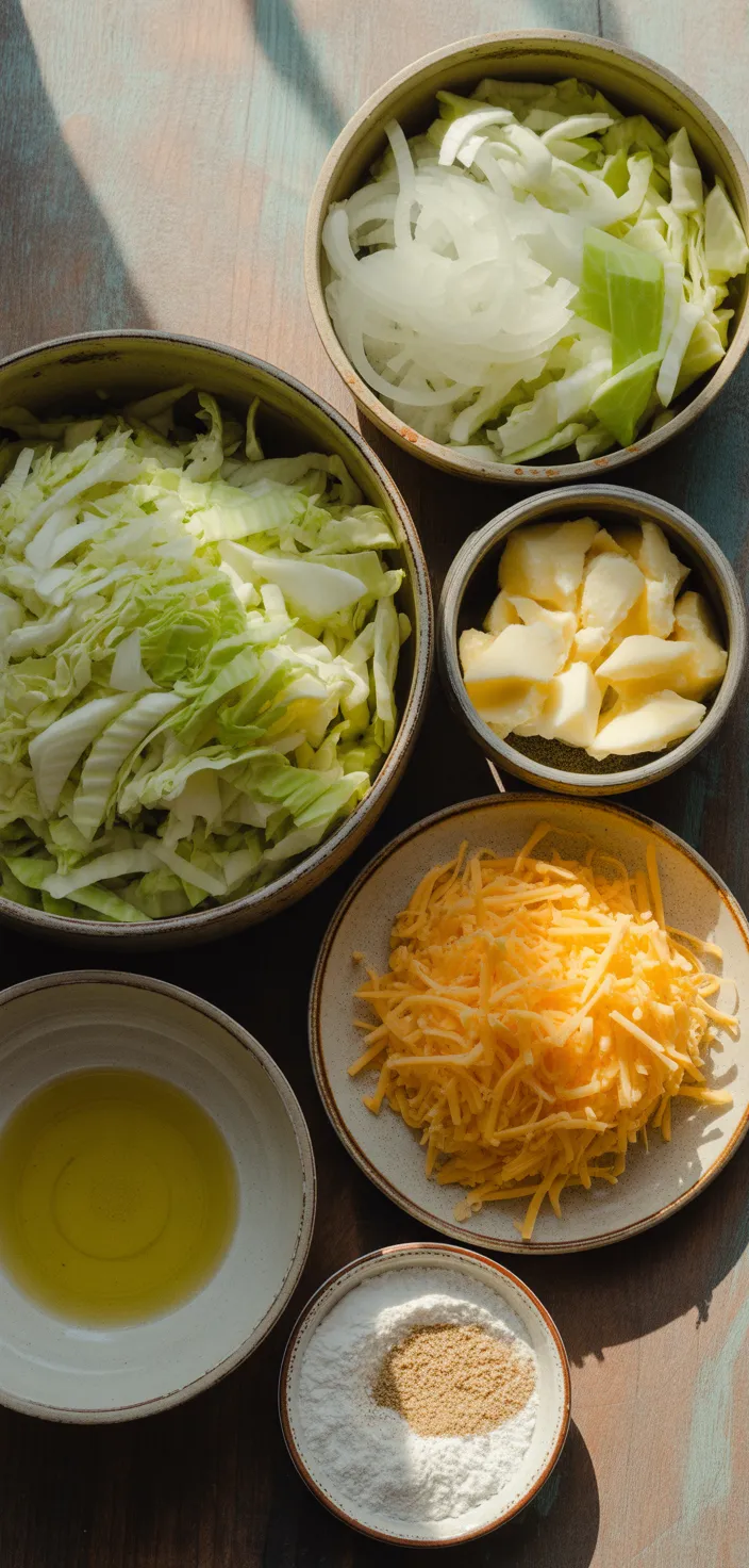 Ingredients photo for Cabbage Hash Browns Recipe