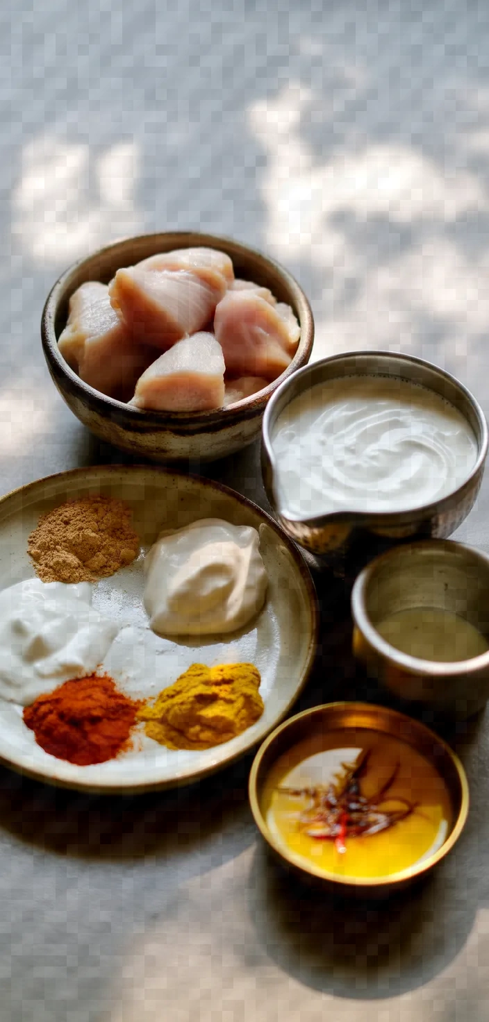 Ingredients photo for Chicken Reshmi Tikka Recipe